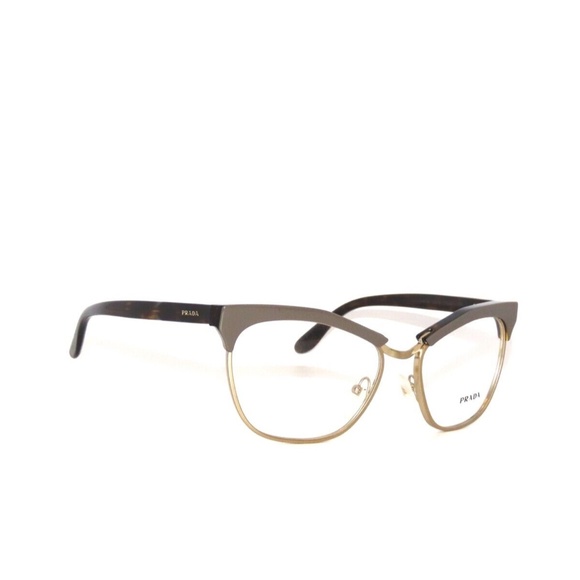 Prada 14S 14 TFL-1O1 55 Brown Matte Gold Eyeglasses - Picture 3 of 5